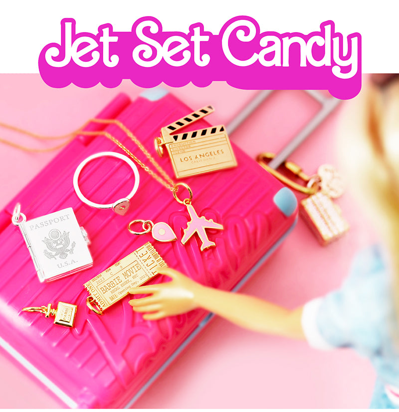 Pink Enamel Charms JET SET CANDY
