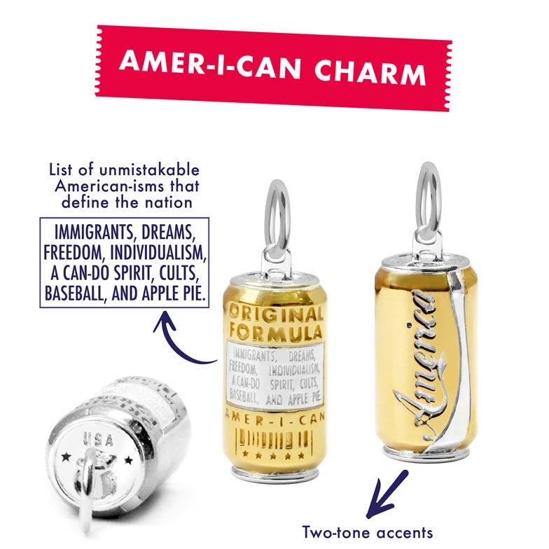 Amer-I-can Soda Charm Silver