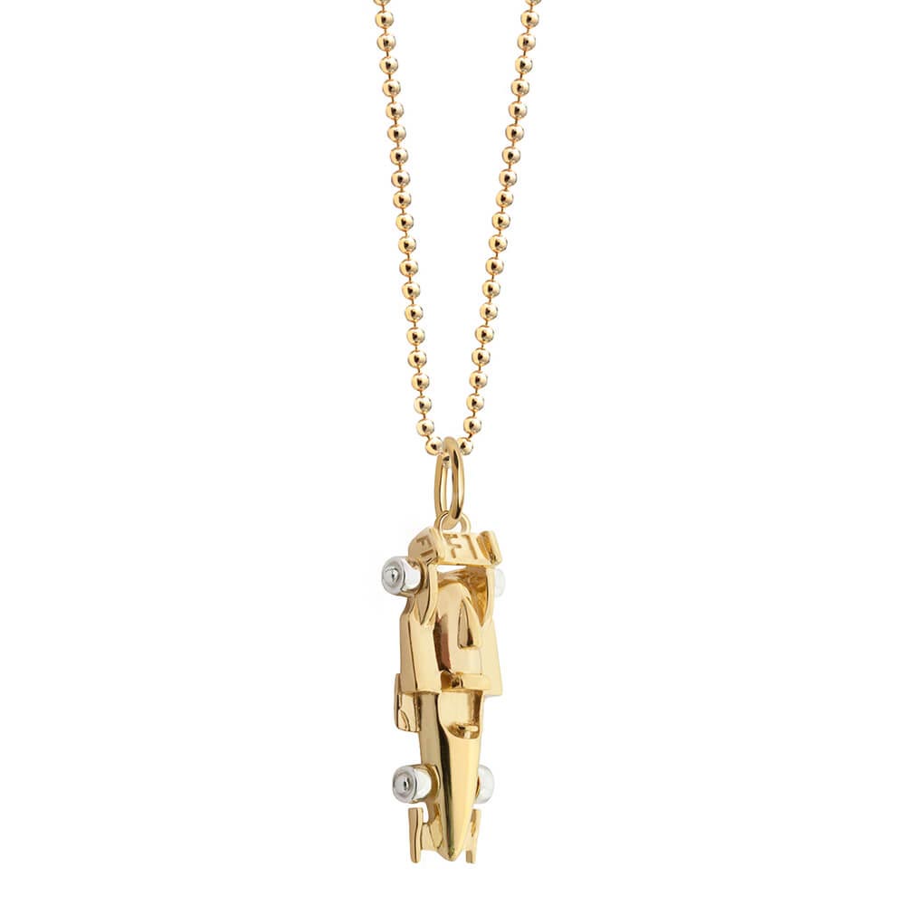 Race Car Charm, Gold
