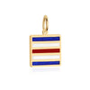 Letter C, Nautical Flag Solid Gold Large Charm