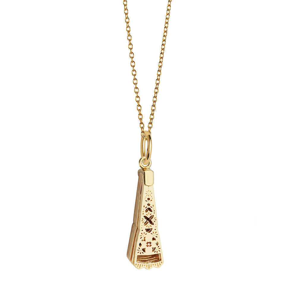 Spanish Fan Charm, Gold