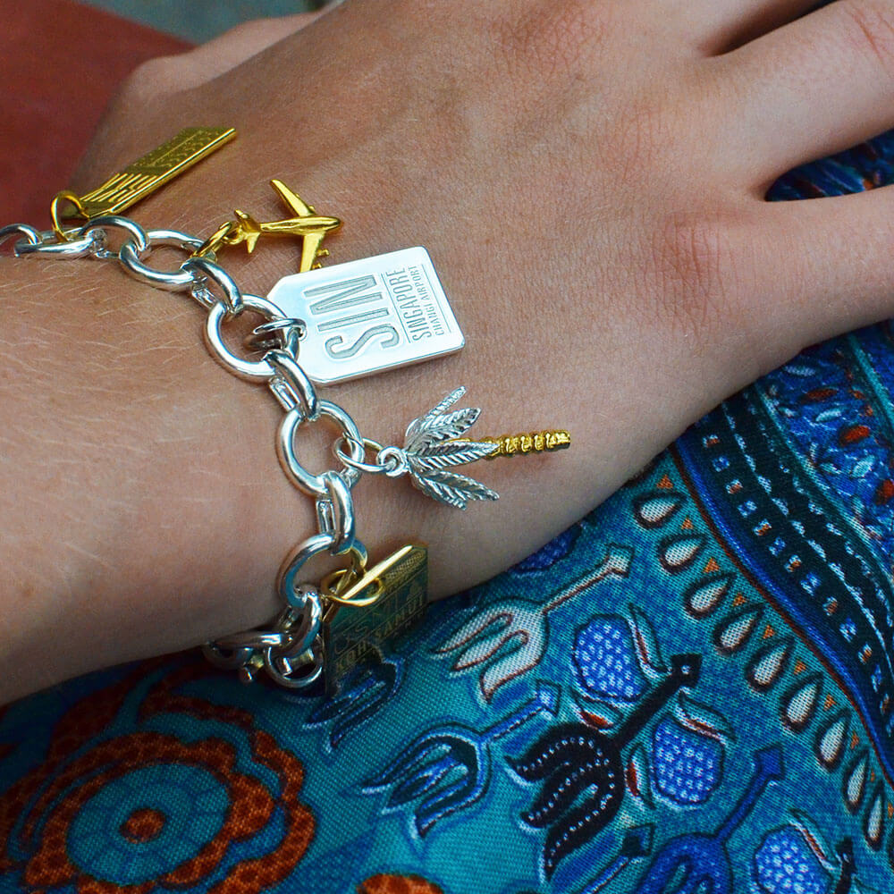 Infinity Link Charm Holder, Silver