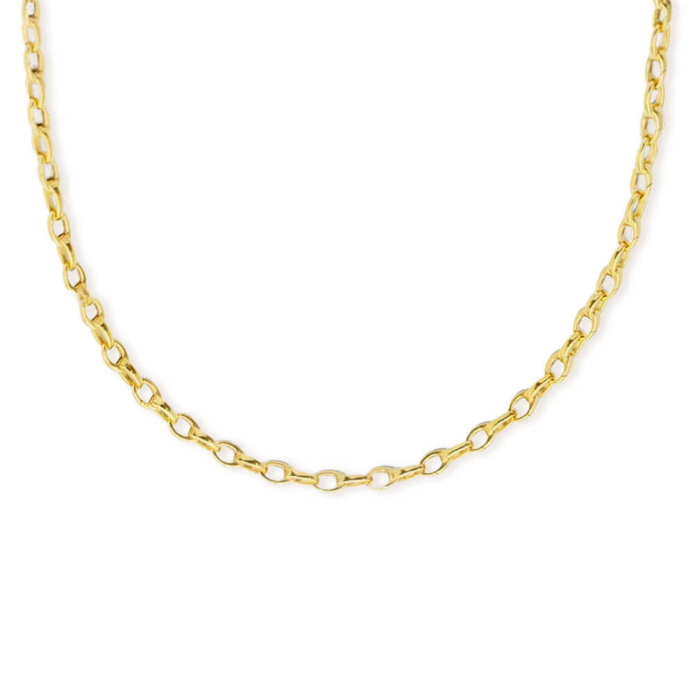 Infinity Link Charm Necklace, Slim Gold