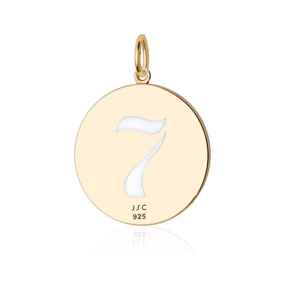 7 Wonders Of The World Spinner White Enamel, Gold