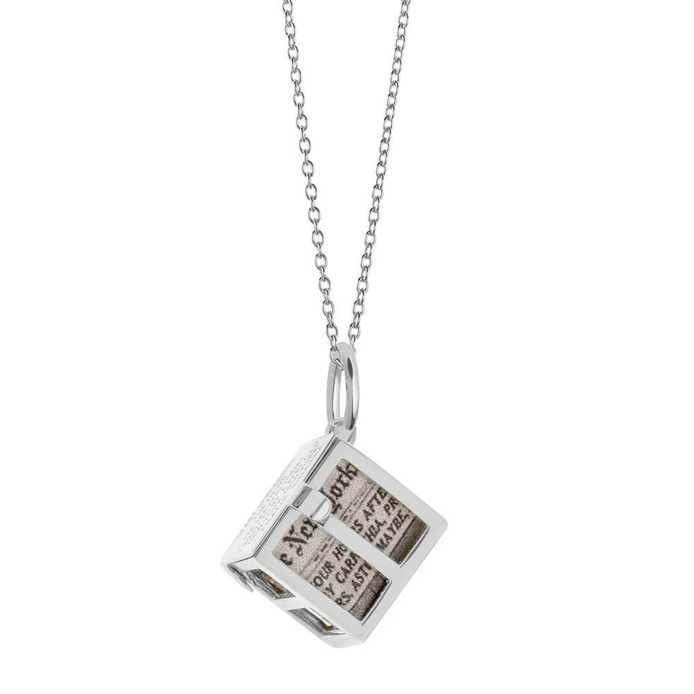New York Newspaper Charm, Silver