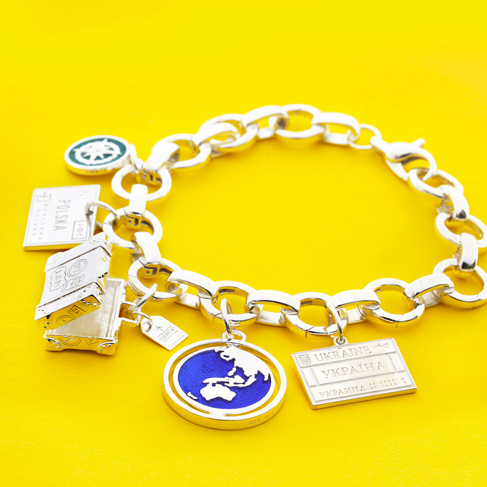 Infinity Link Charm Holder, Silver