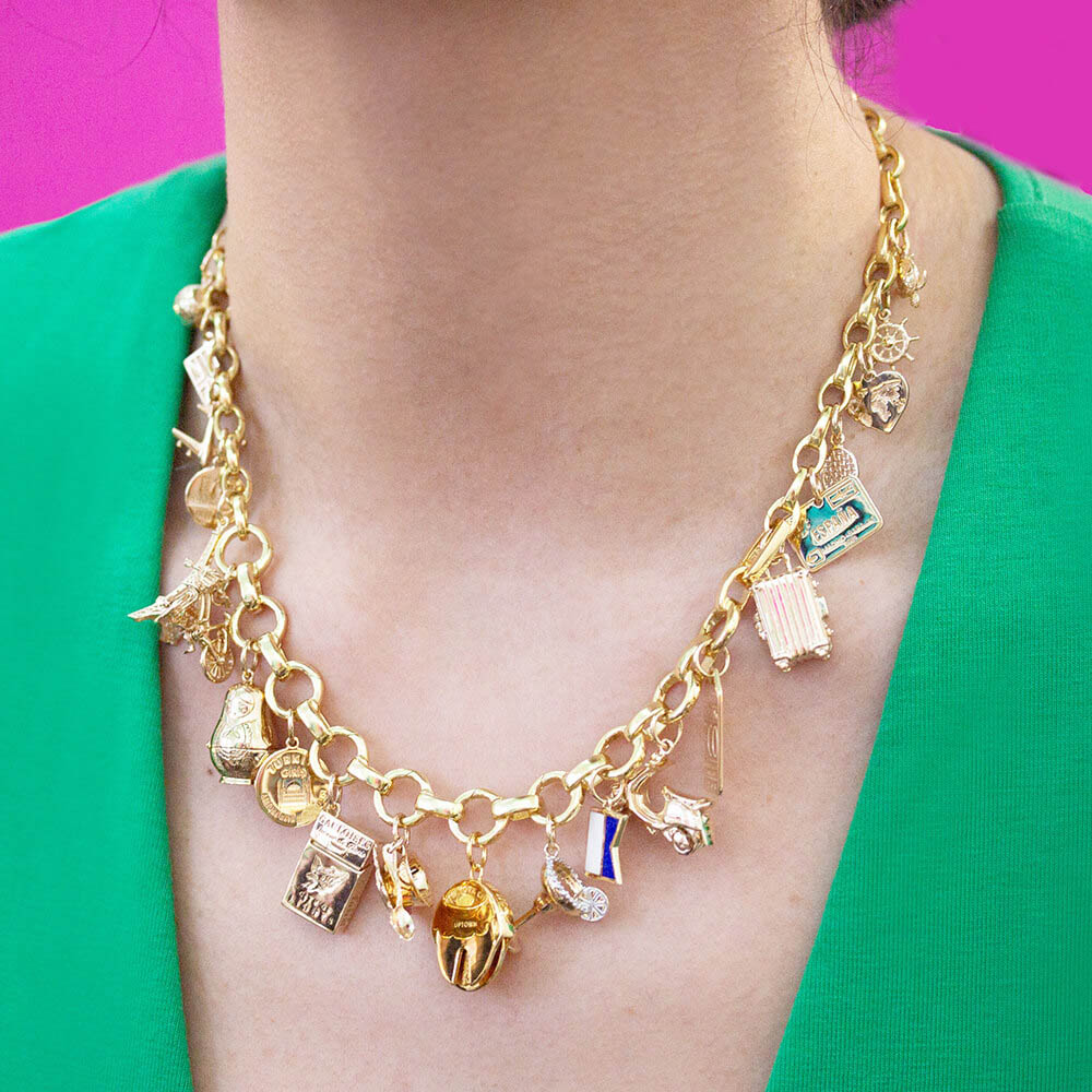 Solid gold infinity link necklace