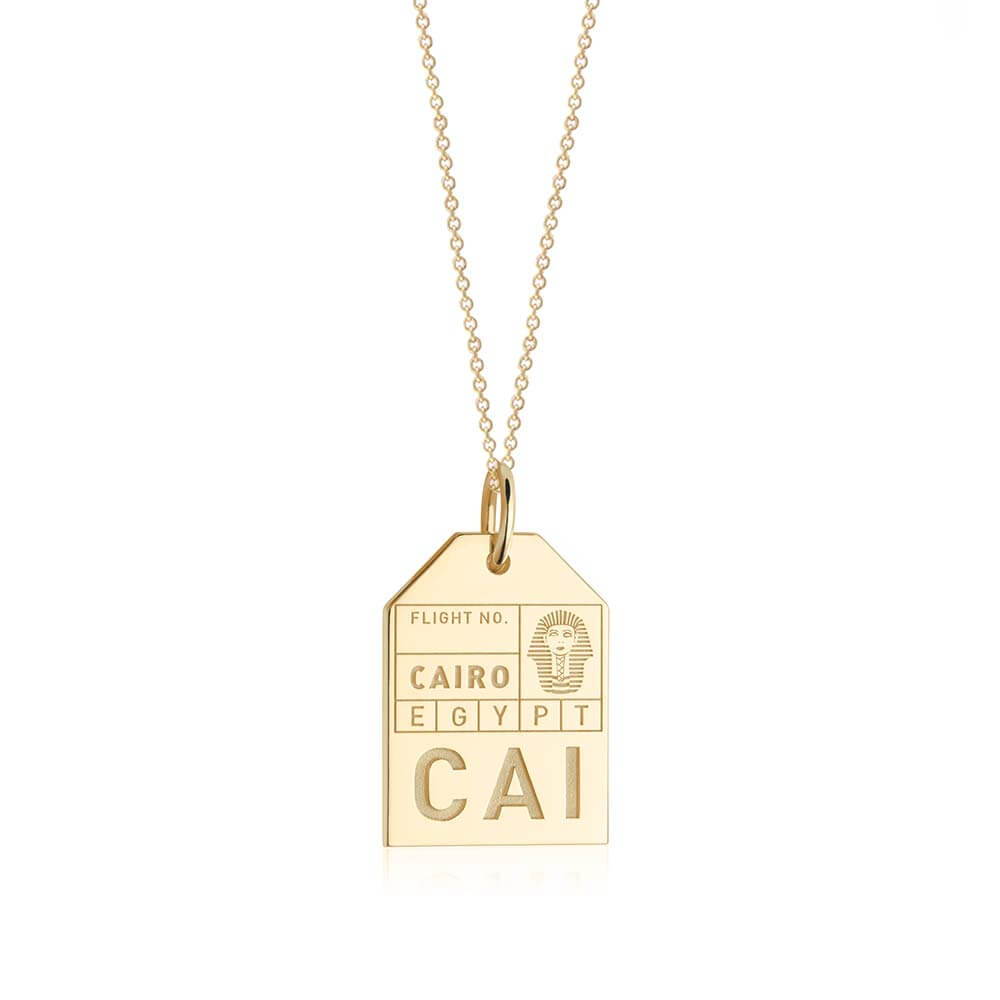 Gold Egypt Charm, CAI Cairo Luggage Tag - JET SET CANDY  (1720196300858)