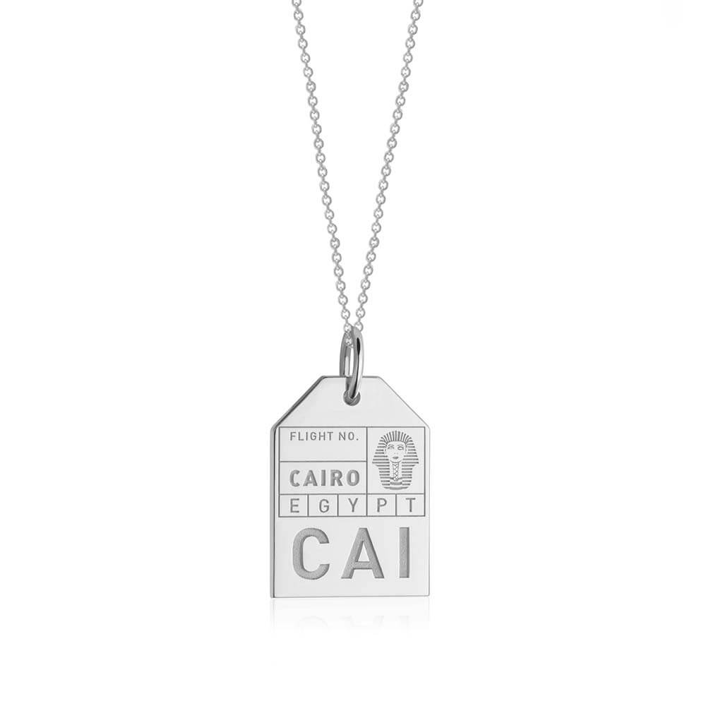 Silver Egypt Charm, CAI Cairo Luggage Tag - JET SET CANDY  (1720196268090)