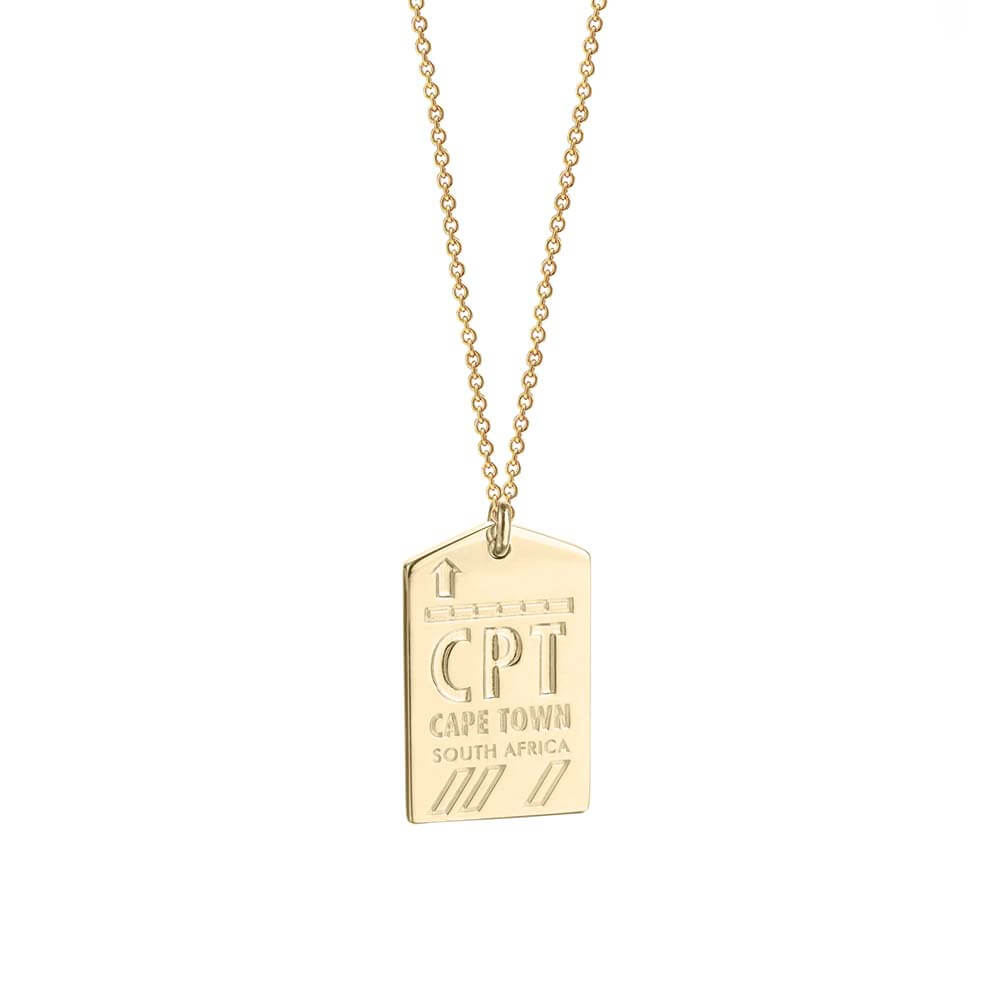 Gold Cape Town Charm, CPT Luggage Tag - JET SET CANDY  (2283865538618)