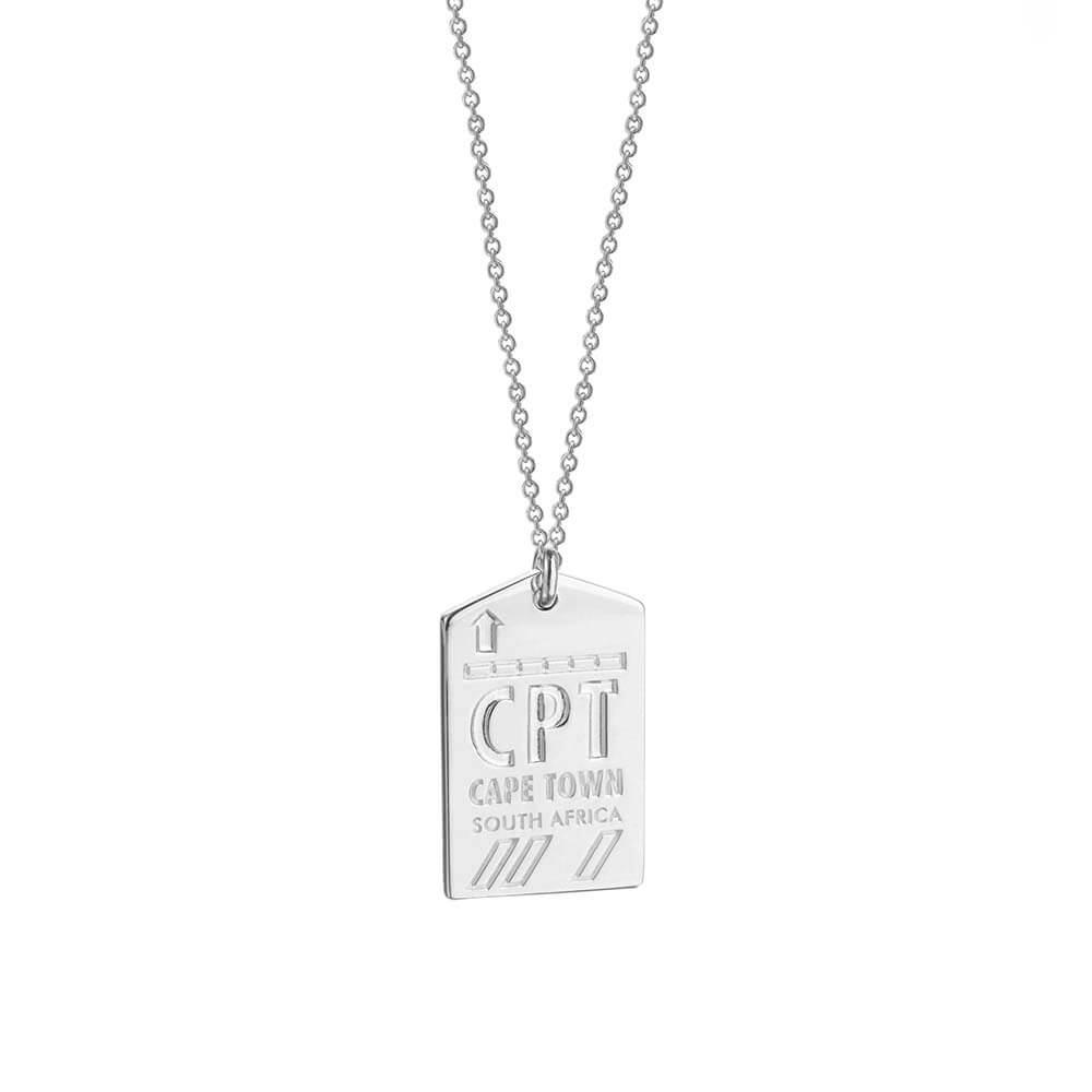 Silver Cape Town Charm, CPT Luggage Tag - JET SET CANDY  (2283869077562)