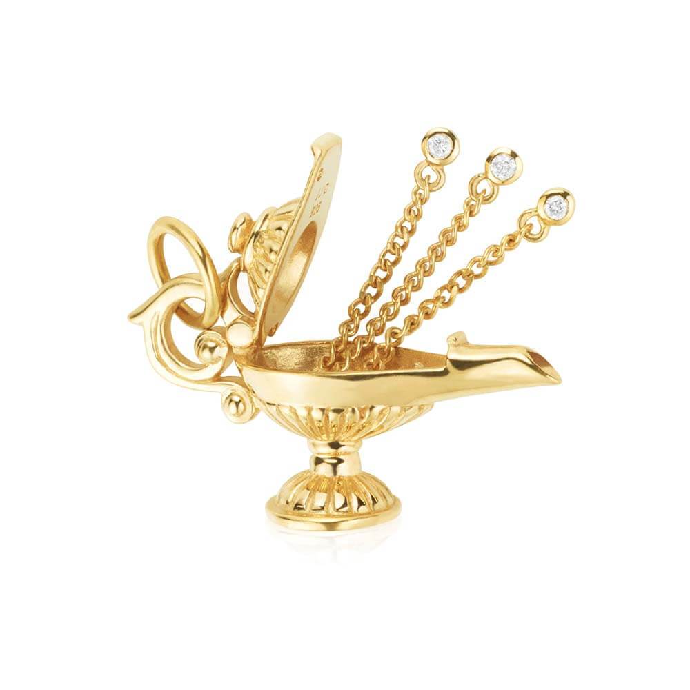 Gold Dubai Charm, Magic Lamp with 3 Wishes - JET SET CANDY  (1720172740666)