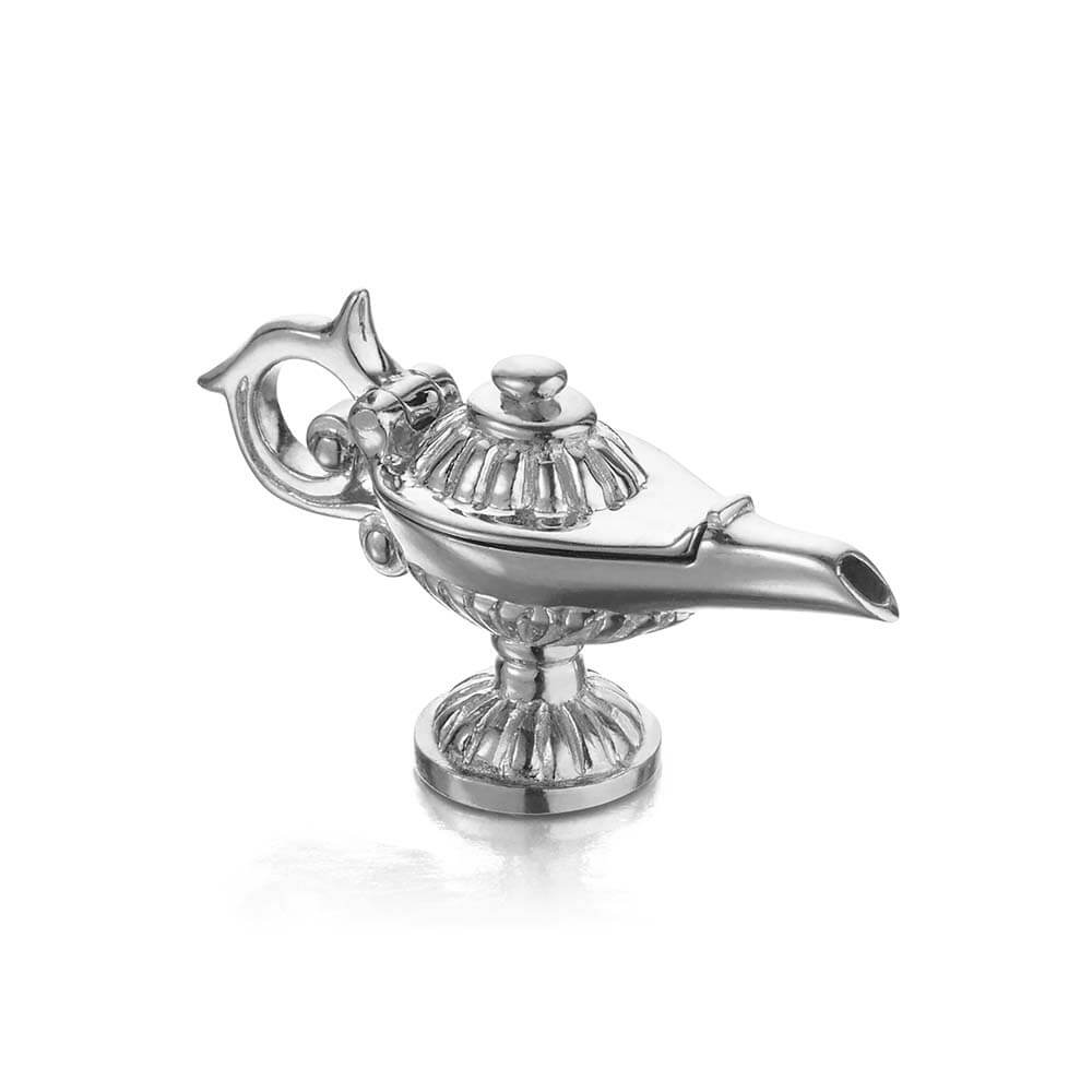 Silver Dubai Charm, Magic Lamp with 3 Wishes - JET SET CANDY  (1720172675130)