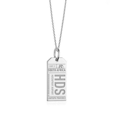 Hoedspruit South Africa HDS Luggage Tag Charm Silver