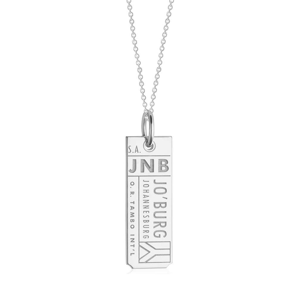 Silver Travel Charm, JNB Johannesburg Luggage Tag - JET SET CANDY  (1720180244538)