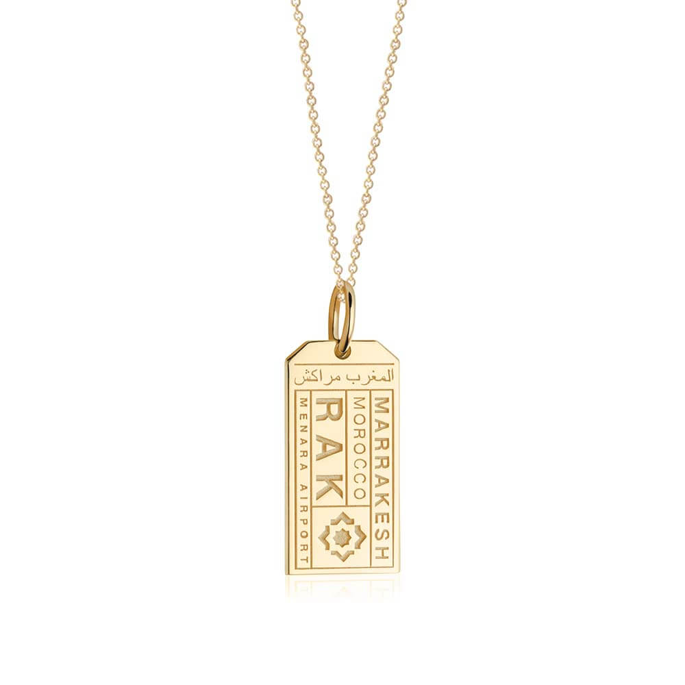 Gold Morocco Charm, RAK Marrakesh Luggage Tag - JET SET CANDY  (1720190992442)