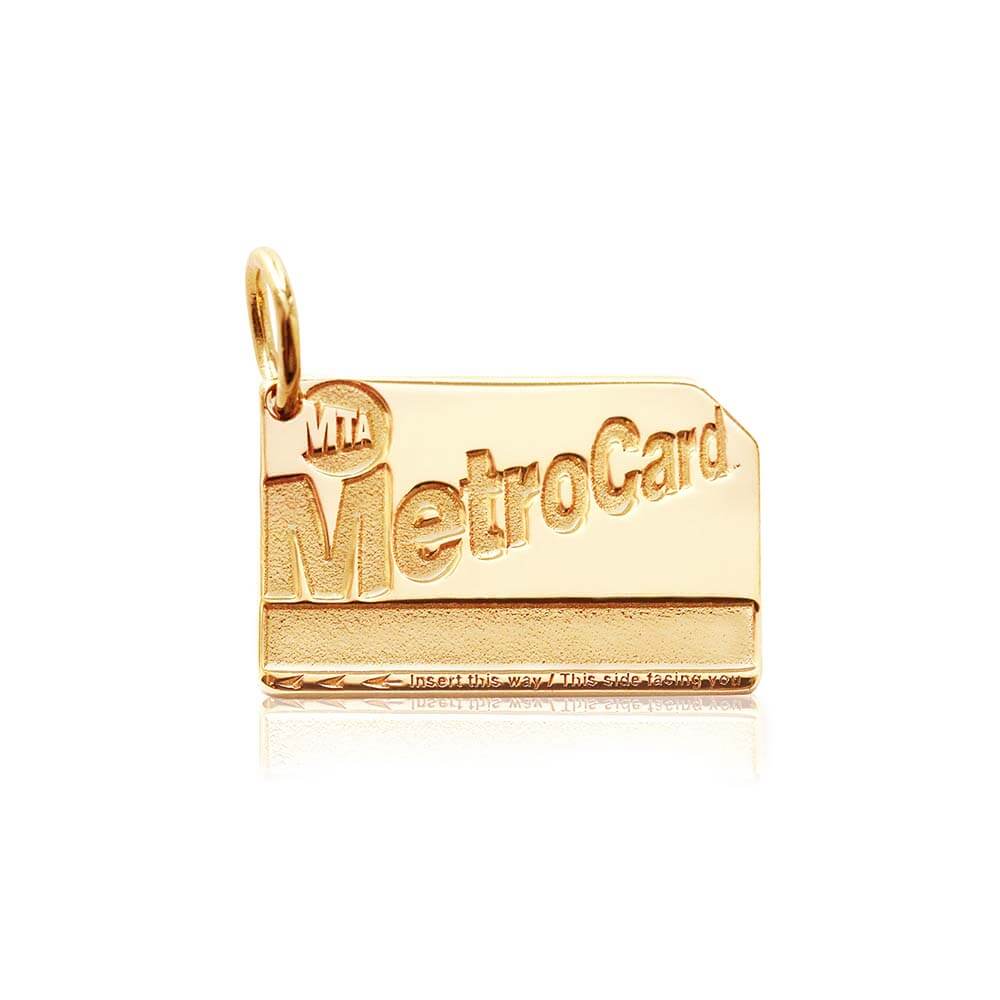New York Gold Charm, MetroCard (SHIPS JUNE) - JET SET CANDY  (1988134502458)