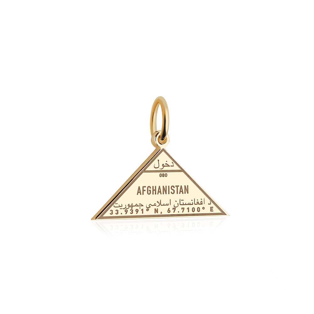 Solid Gold Afghanistan Passport Stamp Charm (6543863316664)
