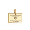 Solid Gold Travel Charm, Andorra Passport Stamp - JET SET CANDY (6930074075320)