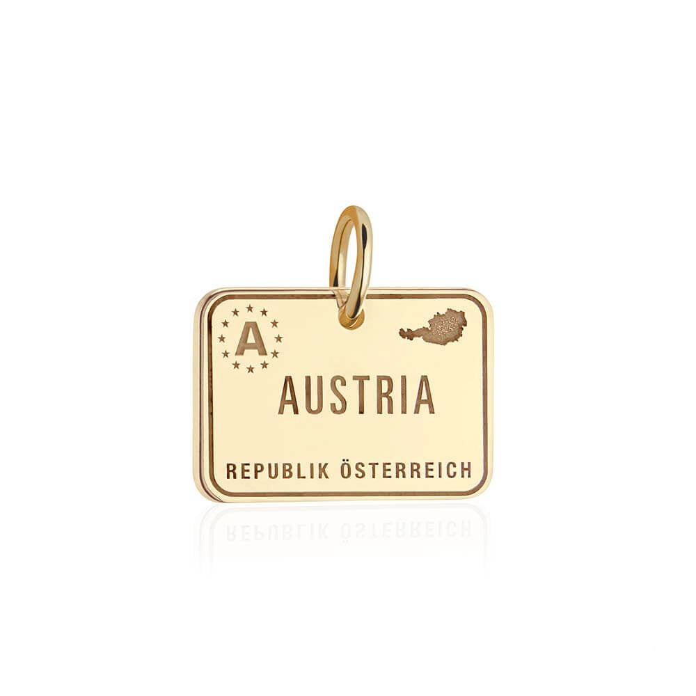 Solid Gold Austria Passport Stamp - JET SET CANDY (6930069618872)
