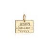 Solid Gold Belarus Passport Stamp Charm (6543867773112)