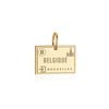Solid Gold Travel Charm, Belgium Passport Stamp - JET SET CANDY (6930091507896)