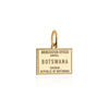 Solid Gold Travel Charm, Botswana Passport Stamp - JET SET CANDY (6930086396088)