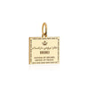 Solid Gold Travel Charm, Brunei Passport Stamp - JET SET CANDY (6930085871800)