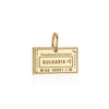 Solid Gold Travel Charm, Bulgaria Passport Stamp - JET SET CANDY (6930073223352)