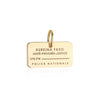 Solid Gold Travel Charm, Burkina Faso Passport Stamp - JET SET CANDY (6930085970104)