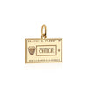 Solid Gold Chile Charm, Passport Stamp - JET SET CANDY (6930095603896)