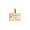 Solid Gold Travel Charm, Costa Rica Passport Stamp - JET SET CANDY (6930091901112)