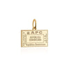 Solid Gold Dominican Republic Charm, Passport Stamp - JET SET CANDY (6930092458168)