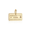 Solid Gold Travel Charm, Ecuador Passport Stamp - JET SET CANDY (6930096357560)