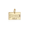 PRE ORDER: Solid Gold Estonia Passport Stamp Charm (6546622021816)