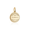 Solid Gold Travel Charm, Gambia Passport Stamp - JET SET CANDY (6930088100024)