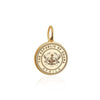 Solid Gold Travel Charm, Ghana Passport Stamp - JET SET CANDY (6930088132792)