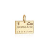 Solid Gold Greenland Charm, Passport Stamp - JET SET CANDY (6930072666296)