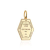 Solid Gold Travel Charm, Guyana Passport Stamp - JET SET CANDY (6930096554168)