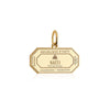 Solid Gold Travel Charm, Haiti Passport Stamp - JET SET CANDY (6930092851384)