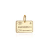 Solid Gold Travel Charm, Hungary Passport Stamp - JET SET CANDY (6930074960056)