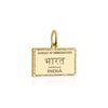 Solid Gold Travel Charm, India Passport Stamp - JET SET CANDY (6930067849400)