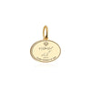 Solid Gold Travel Charm, Iran Passport Stamp - JET SET CANDY (6930088296632)