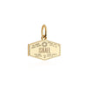 Solid Gold Israel Charm, Passport Stamp - JET SET CANDY (6930088460472)