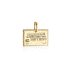 Solid Gold Jordan Passport Stamp Charm (6546653905080)