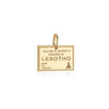 Solid Gold Travel Charm, Lesotho Passport Stamp - JET SET CANDY (6930076991672)