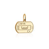 Solid Gold Travel Charm, Libya Passport Stamp - JET SET CANDY (6930077253816)