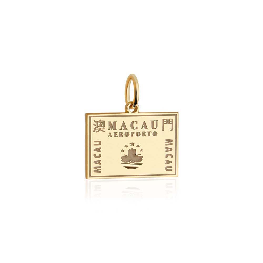 Solid Gold Macau Passport Stamp Charm (6571803902136)