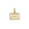 Solid Gold Maldives Passport Stamp Charm (6571804360888)
