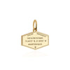 Solid Gold Travel Charm, Martinique Passport Stamp - JET SET CANDY (6930088919224)